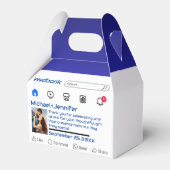 Moderne Sociale Media Custom Message Wedding Bedankdoosjes (Voorkant Zijde)