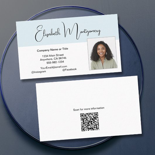 Moderne sociale media foto visitekaartje