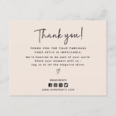 Moderne, sociale media iconen bedankkaart informatiekaartje (Voorkant)