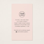 Moderne sociale media in de logo zijn roze visitek visitekaartje (Achterkant)