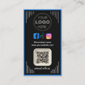 Moderne sociale media | Instagram Facebook QR Code Visitekaartje (Voorkant)