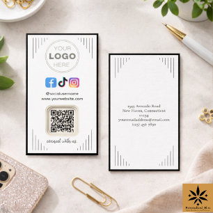 Moderne sociale media   Instagram Facebook QR Code Visitekaartje