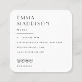 Moderne sociale media met minimale professionele f vierkante visitekaartje (Achterkant)