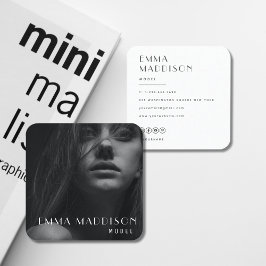 Moderne sociale media met minimale professionele f vierkante visitekaartje