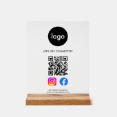 Moderne sociale media QR-code Acryl Bord (Voorkant)