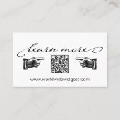 Moderne sociale media QR Code Professional Visitekaartje (Voorkant)