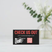 Moderne sociale media QR Code Professional Visitekaartje (Staand voorkant)