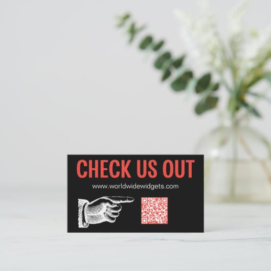 Moderne sociale media QR Code Professional Visitekaartje (Staand voorkant)