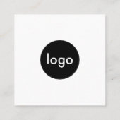 Moderne sociale media QR-code Vierkante Visitekaartje (Achterkant)