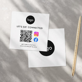Moderne sociale media QR-code Vierkante Visitekaartje
