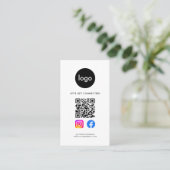 Moderne sociale media QR-code Visitekaartje (Staand voorkant)