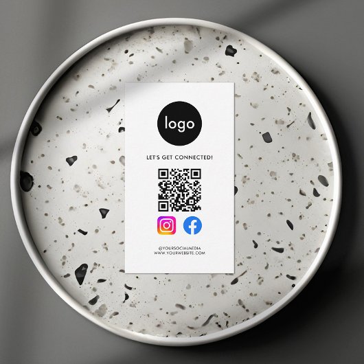 Moderne sociale media QR-code Visitekaartje