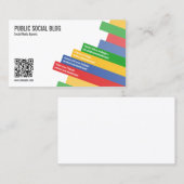 Moderne sociale media QR-code Visitekaartje (Voorkant / Achterkant)