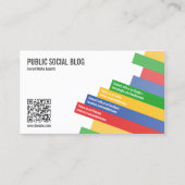 Moderne sociale media QR-code Visitekaartje (Voorkant)