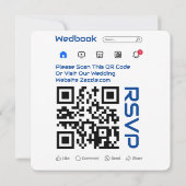 Moderne Sociale Media-Thema Foto QR Code Huwelijk Save The Date (Achterkant)