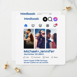Moderne Sociale Media-Thema Foto QR Code Huwelijk Save The Date