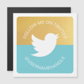 Moderne sociale media Twitter Volg mij (Voorkant / Achterkant)