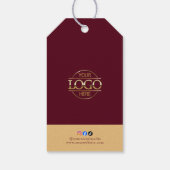 Moderne sociale media zakelijke logo prijs hanglab cadeaulabel (Achterkant)