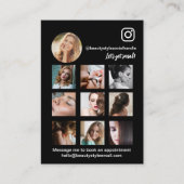 Moderne socialemedia-kaart met QR-code Visitekaartje (Voorkant)