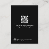 Moderne socialemedia-kaart met QR-code Visitekaartje (Achterkant)