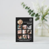 Moderne socialemedia-kaart met QR-code Visitekaartje (Staand voorkant)