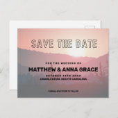 Moderne soennitische bergen reizen sparen de Datum Aankondigingskaart (Voorkant / Achterkant)