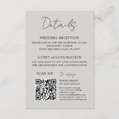 Moderne Soft Sage Botanische bruiloft Informatiekaartje (Voorkant)