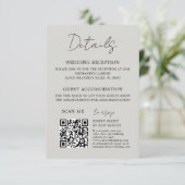 Moderne Soft Sage Botanische bruiloft Informatiekaartje (Staand voorkant)