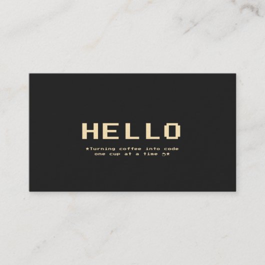 Moderne Software Engineer Ontwikkelaar Zwart Goud Visitekaartje (Voorkant)