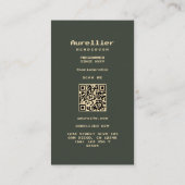 Moderne Software Ontwikkelaar Binair Donker Groen  Visitekaartje (Achterkant)