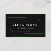 Moderne software ontwikkelaar technologie minimali visitekaartje (Voorkant)