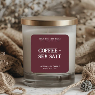 Moderne soja wax kaars product label