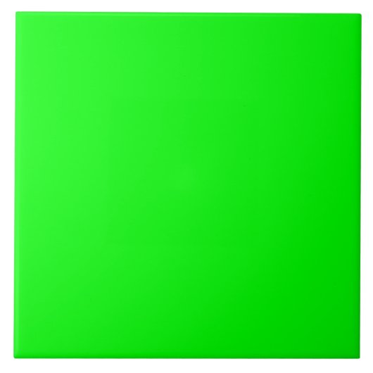 Moderne Solid Bright Apple Green Keramische Tegel Tegeltje (Voorkant)