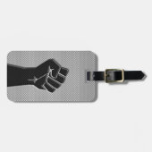 Moderne solidariteitslijst in koolstofvezelstijl bagagelabel (Voorkant horizontaal)