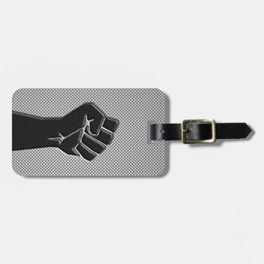 Moderne solidariteitslijst in koolstofvezelstijl bagagelabel (Voorkant horizontaal)