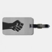 Moderne solidariteitslijst in koolstofvezelstijl bagagelabel (Achterkant horizontaal)