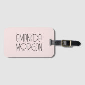 Moderne, solide zwarte minimalistische professione bagagelabel (Voorkant (horizontaal))