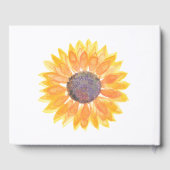 Moderne soonbloem gastenboek (Achterkant)