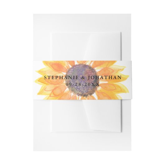 Moderne soonbloem uitnodigingen wikkel (Voorkant Voorbeeld)