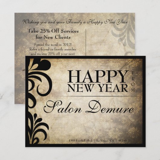 Moderne Sophisticated Designer Salon Briefkaart (Voorkant / Achterkant)