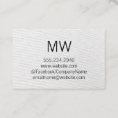 Moderne Sophisticated / Diep Rood / Witte textuur Visitekaartje (Achterkant)