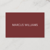 Moderne Sophisticated / Diep Rood / Witte textuur Visitekaartje (Voorkant)