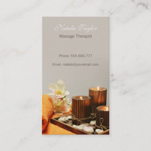 Moderne Spa- en Wellness-therapeut Visitekaartjes (Voorkant)