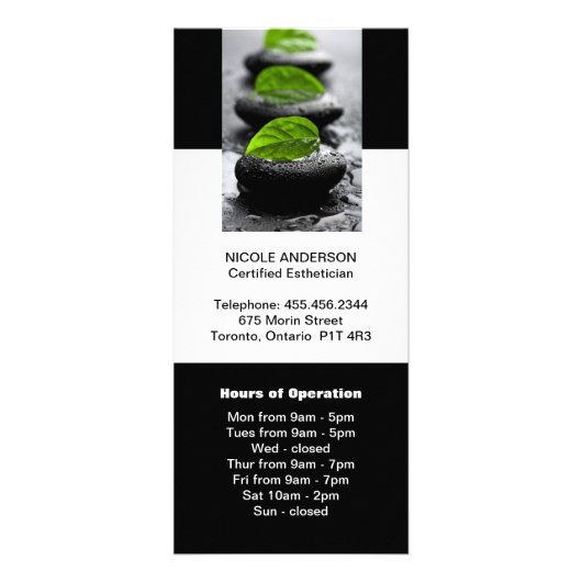 Moderne Spa Rack Kaart (Achterkant)