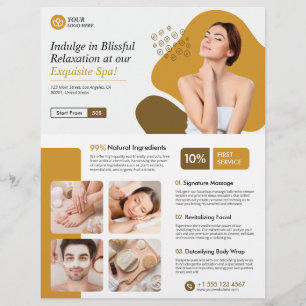 Moderne Spa, Schoonheidsverzorging, Schoonheidssal Flyer