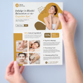 Moderne Spa, Schoonheidsverzorging, Schoonheidssal Flyer (Hand)