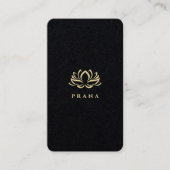 Moderne Spa Therapeut Therapie Gold Lotus Visitekaartje (Voorkant)