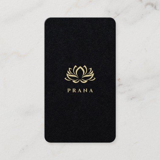 Moderne Spa Therapeut Therapie Gold Lotus Visitekaartje (Voorkant)