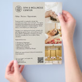 Moderne Spa Wellness Center Promotionele zaken Flyer (Hand)