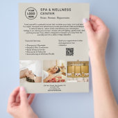 Moderne Spa Wellness Center Promotionele zaken Flyer (Hand)